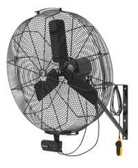 Aireye Black Directional Wall Mount Fan 24 inch w/ 18 ft Cord Variable Speed F-AE1-2401A750C716L13S34