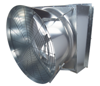 V-Fan Galvanized Slant Wall Exhaust Fan w/ Cone 36 inch Variable Speed 11860 CFM 230 Volt 936260-1