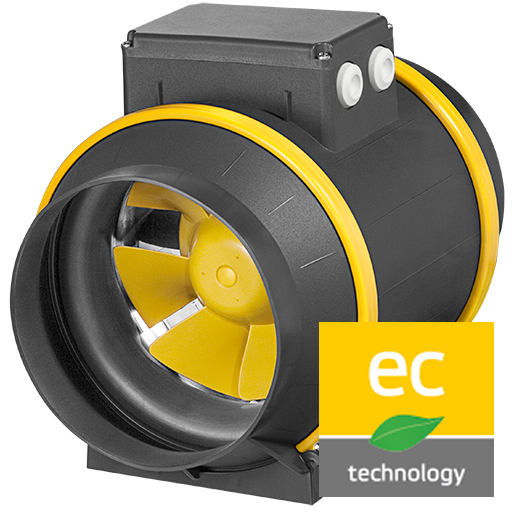 Prime Evo EC Mixed Flow Inline Duct Fan 6 inch Variable Speed 120 Volt 482 CFM 147617