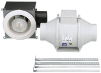 Standard 4 Inch Exhaust Fan Kit w/ LED Lighting & Grille 135 CFM KIT-TD100XL