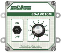 J&D Universal Manual Control w/ Switch & Dial 1 Stage 115-277 Volt JDAV010M