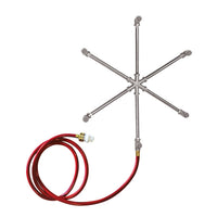 Misting System Stainless Steel Cross 6-Way w/ 6 Foot Hose SS36S6