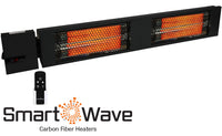 RK Series Outdoor/Indoor Rated Carbon Fiber Infrared Heater 43 Inch 10236 BTU 3000 Watts 240V RK2430-RMT-BLK