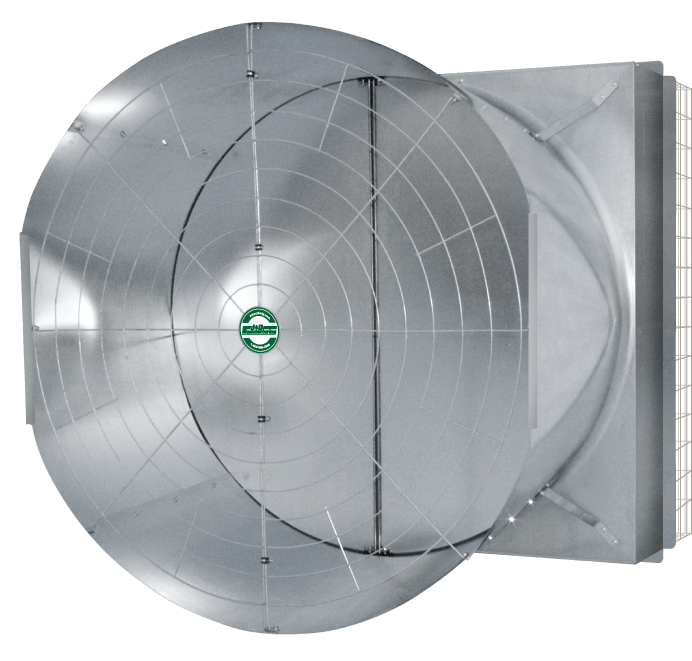 Titan II Damper Door Agricultural Fan Energy Efficient 55 inch 30000 CFM 3 Phase Belt Drive VTW55G3CN23E