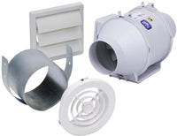 Mixvent 4 Inch Exhaust Fan Kit with 4 inch Exhaust Fan 135 CFM KIT-TD100X1