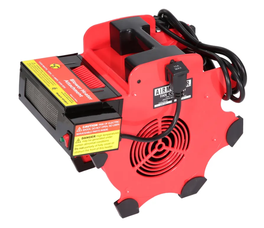 Airmaster Portable Utility Blower Fan with Heater Attachment 300 CFM 120 Volt