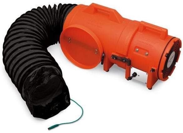 Explosion Proof Confined Space Ventilation Blower 8 inch 900 CFM w/ Canister and 25 ft. Duct 9538-25