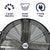 Maxx Air Pro Portable Barrel Fan 30 inch 2 Speed 5000 CFM Direct Drive BF30DDBLKPRO