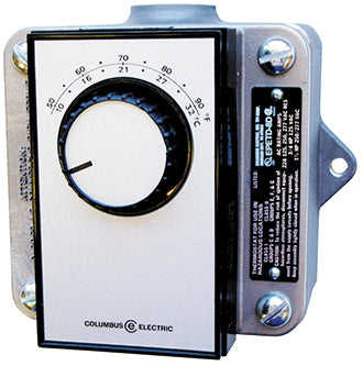 Hazardous Location Thermostat Single Pole Double Throw Bi-Metal 50-90 Deg F 120-277 VAC EPETD8S