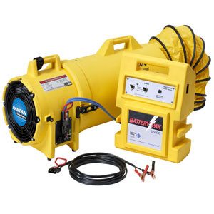 High/Low Control Confined Space Blower 8 inch 862 CFM ED9015-BAT, [product-type] - Industrial Fans Direct