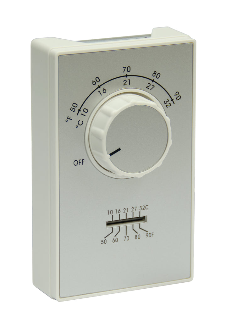 ET9 DPST Line Voltage Thermostat 50-90 Deg F 120-277 VAC (Heating Only) ET9DTS