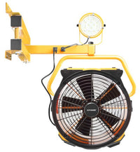 Warehouse/Dock/Trailer Cooling Fan Kit w/ Wall Mount Arm & LED Spotlight 18 inch 5 Speed 3600 CFM FA-420K2