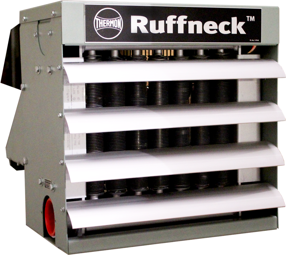 Ruffneck AH Heat-Exchanger Unit Heater 5/8” tension-wound finned tubing @ 10 fins/inch (.065” tubewall thickness) Choose Options AH-12A-A