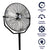 High Velocity Tilting Pedestal Fan 30 inch 4800 CFM 3 Speed HVPF30YOKEUPS