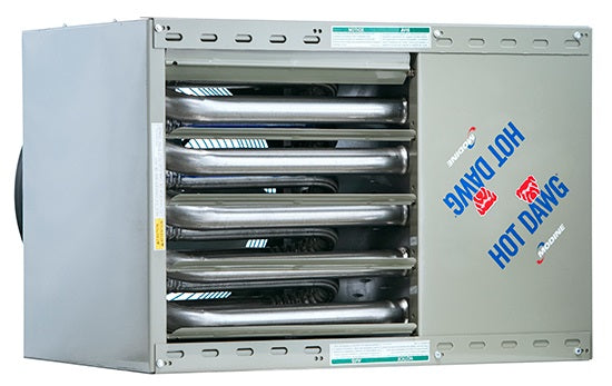 Modine Hot Dawg Power Vented Natural Gas Stainless Steel Garage Unit Heater 45000 BTU 115V 1 Phase HD45SS0111