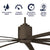 Big Air Bronze 96 inch Wet Environment Industrial Ceiling Fan w/ Remote 6 Speeds ICF96WLORBUPS