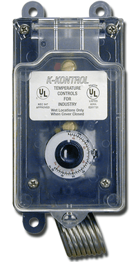 Portable Moisture Proof Single Stage K-Kontrol Thermostat 30F - 110F w/ 8 Ft. Cord (Heating & Cooling) KP16110