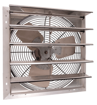 Shutter Mounted Wall Exhaust Fan 18 Inch w/ 9' Cord & Plug Variable Speed 3130 CFM 18SF4V180C