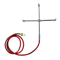 Misting System Stainless Steel Cross 4-Way w/ 6 Foot Hose SS36S