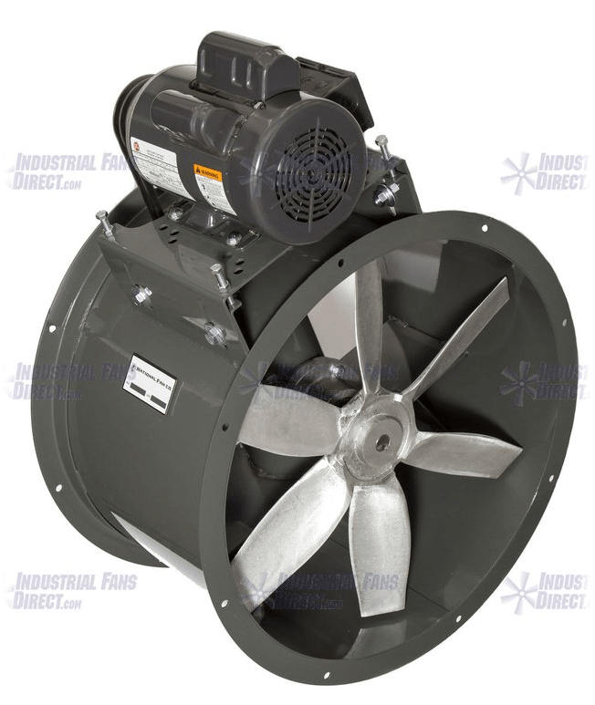 AirFlo Explosion Proof Tube Axial Fan 42 inch 23700 CFM 3 Phase Belt Drive NBP42-H-3-E