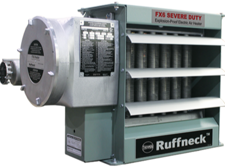 Ruffneck FX6 Severe Duty Explosion Proof Electric Air Heater 85300 BTU 25kW 600V 3Ph FX6-SD-600360-250