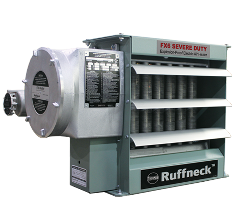 Ruffneck FX6 Severe Duty Explosion Proof Electric Air Heater 25591 BTU 7.5kW 480V 3Ph FX6-SD-480360-075