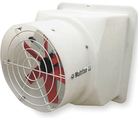 System 4 Shutter Panel Fan w/ Housing & Wireguard 18 inch 3578 CFM Variable Speed S4184E2I