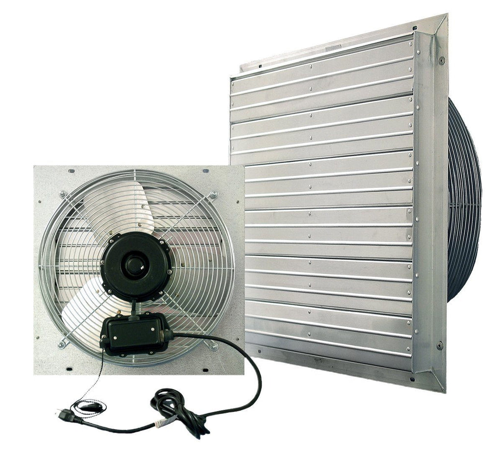 VPES Shutter Exhaust Fan 24 inch 2718 CFM Direct Drive VPES24, [product-type] - Industrial Fans Direct