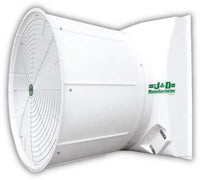 Storm Fiberglass Exhaust Fan w/ Alum Shutters 55 inch 26468 CFM Belt Drive 3 Phase Energy Efficient VSA55G3C153E