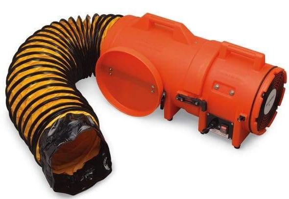 Confined Space Ventilator Blower DC Motor w/ 15' Duct 8 inch 816 CFM 9536-15