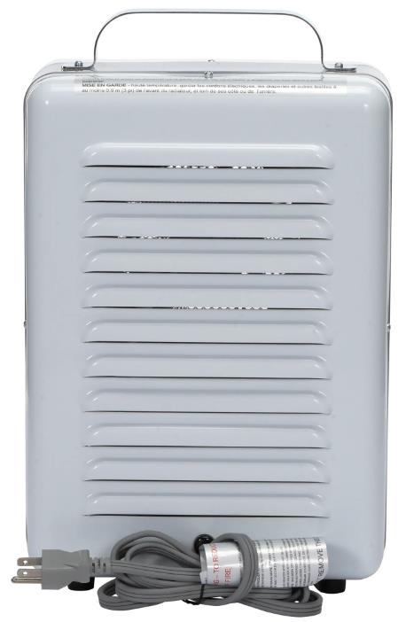 1500W Portable Electric Milkhouse Heater, Steel, 120V, White 