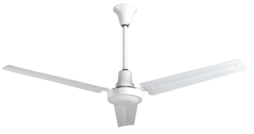 Industrial 56 Inch White Moisture Resistant Reversible Ceiling Fan Variable Speed 117698