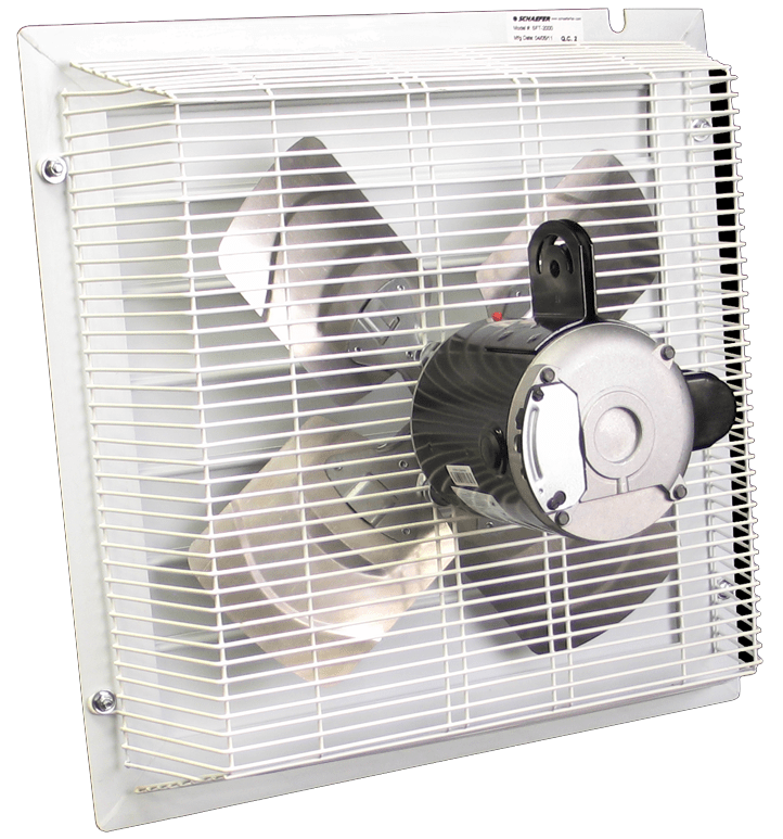 Non-Corrosive PVC Variable Speed Shutter Mounted Wall Exhaust Fan 20 inch 3120 CFM SFT-2000