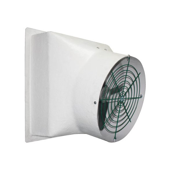 Tornado Fiberglass Exhaust Fan No Cone w/ Aluminum Shutters & Gold Star Motor 36 inch 9008 CFM Direct Drive VFA36N-GS