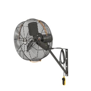 Aireye Black Directional Wall Mount Fan 20 inch w/ 18 ft Cord Variable Speed F-AE1-2001A750C716L13S34