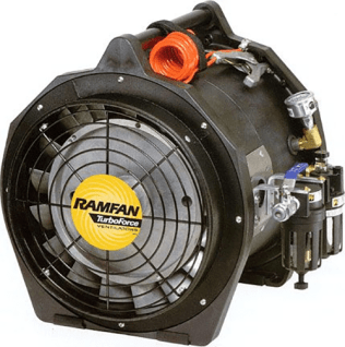 RamFan AFi75XX Intrinsically Safe Pneumatic Air Driven Confined Space Ventilator 12 inch 2042 CFM