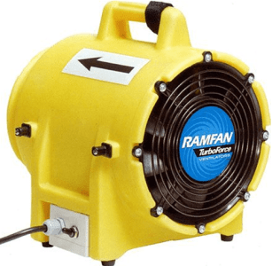 RamFan UB20-12V High Performance Turbofan Confined Space Blower 8 inch 862 CFM