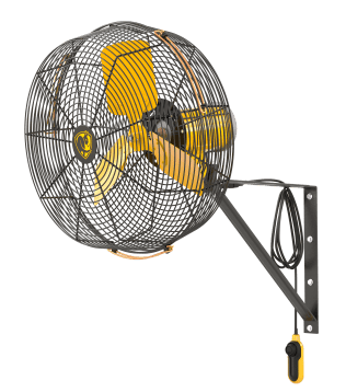 Aireye Directional Wall Mount Fan 20 inch w/ 18 ft Cord Variable Speed F-AE1-2001L13S34