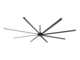 Big Ass Fans Essence Fan Kit, Wired, 12ft, 100-125 Volt / 1 Phase, App Pkg - Stealth Black, Heat Sink - Black, Includes Universal Mount, 2' Extension Tube