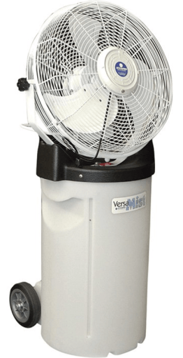 Versa Mist 18 inch 3 Speed Misting Fan w/ 14 Gal Tank & Wheeled Cart 2200 CFM PVM18C