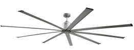 Big Air Silver 72 inch Industrial Ceiling Fans w/ Remote 6 Speeds ICF72UPS