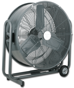 HVR Portable Tilt Drum Fan 2 Speed 24 inch 7000 CFM Direct Drive HVR24