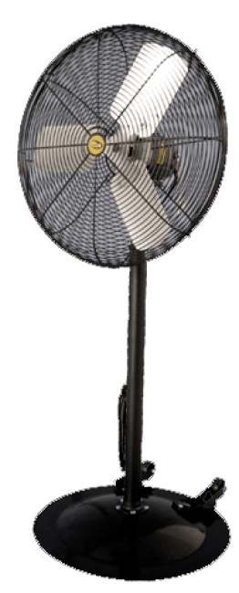 Industrial Duty Oscillating Pedestal Fan w/ Wheels & Cord 24 Inch 3 Speed 3820 CFM VDF241WB2