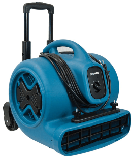 XPower Air Mover w/ Telescopic Handle, Wheels & Carpet Clamp 3 Speed 2800 CFM P-630HC