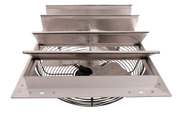 Shutter Mounted Wall Exhaust Fan 16 Inch w/ 9' Cord & Plug 3 Speed 1400 CFM 16SF4T60C