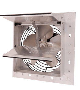 Shutter Mounted Wall Exhaust Fans 8 Inch w/ 9' Cord & Plug 300 CFM Variable Speed 8SF4V30C
