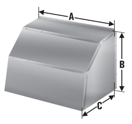 Weather Hood, 30" Galvanized - VFT140859