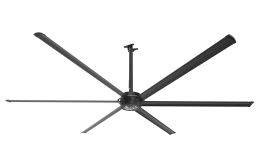 Big Ass Fans E-Series 12 foot HVLS Ceiling Fan Kit, Stealth Black, 3600 Sq. Ft. Coverage - F-ES2-1201A731C716S34