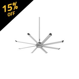 Big Ass Fans Essence 8 foot HVLS Ceiling Fan Kit w/ Black Trim 1600 Sq. Ft. Coverage F-ES2-0801A384Q141V46