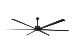 FANBOS Matte Black 10 foot Ceiling Fan w/ 5 Speed Remote 20693 CFM CP120BK
